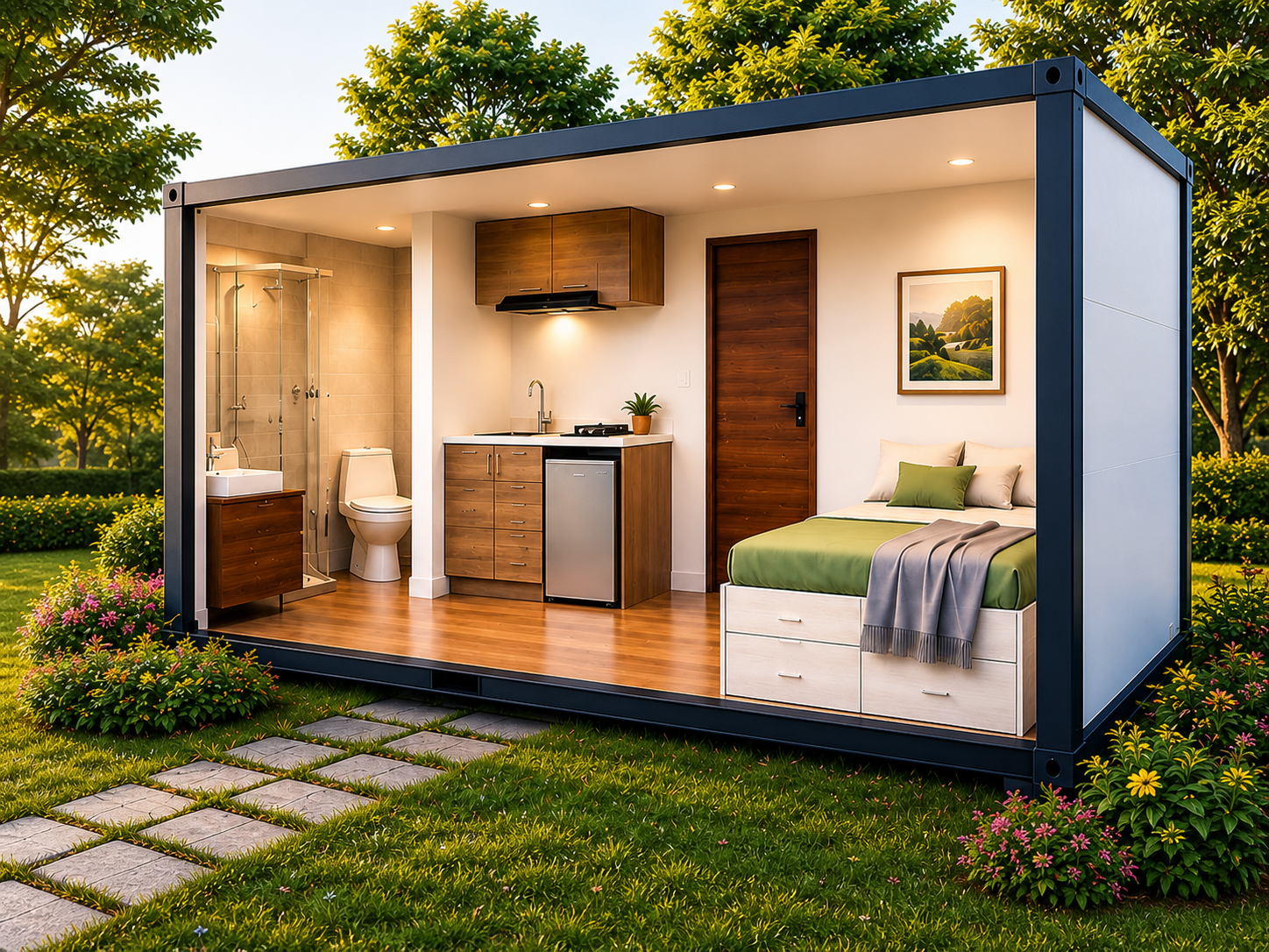 Visualización ilustrativa de Cuarto Express como habitación