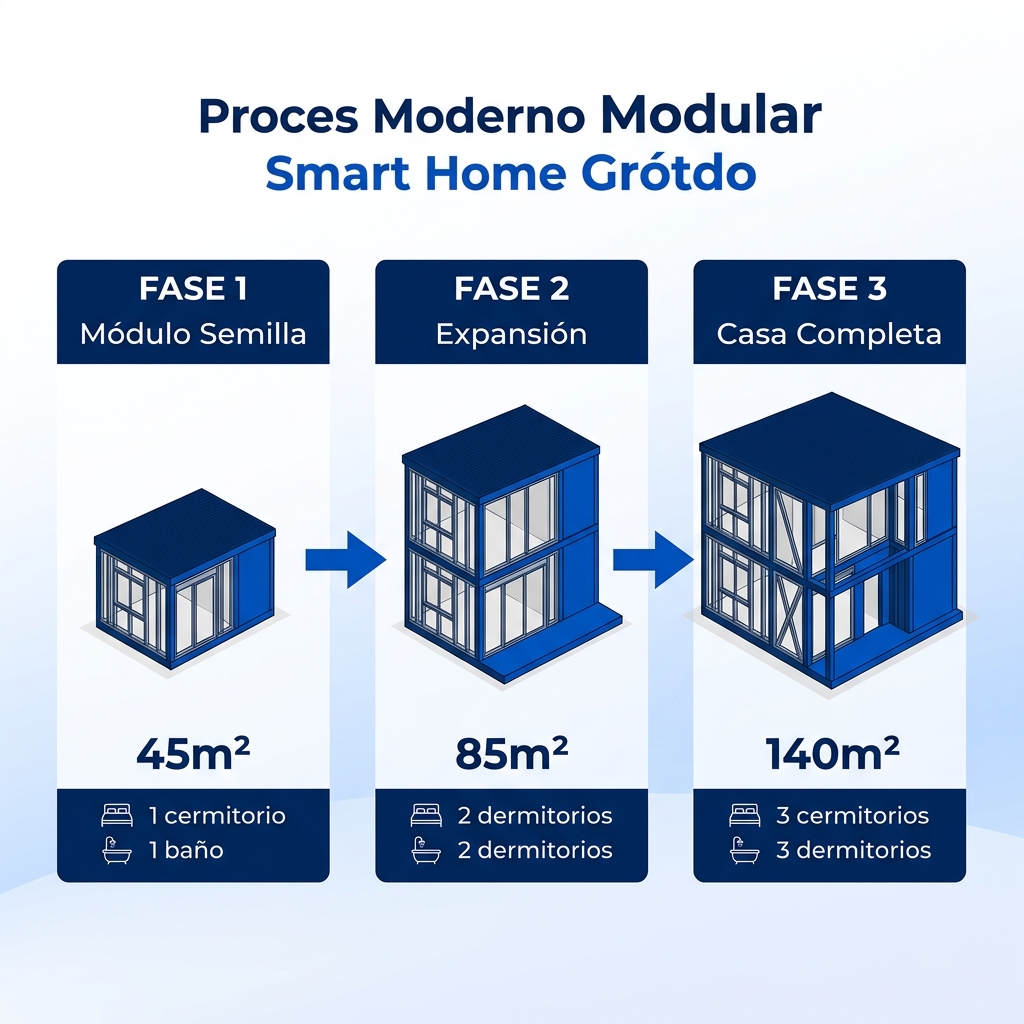 Proceso de crecimiento modular Bonanza House